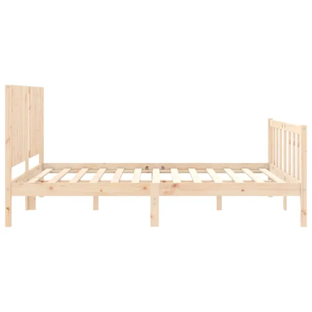 Cadre de lit sans matelas 160x200 cm bois massif de pin
