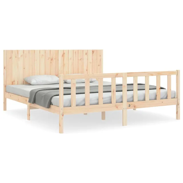 Cadre de lit sans matelas bois massif de pin
