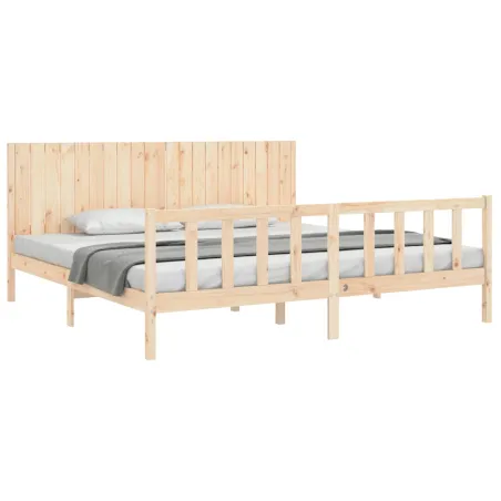 Cadre de lit sans matelas 200x200 cm bois massif de pin