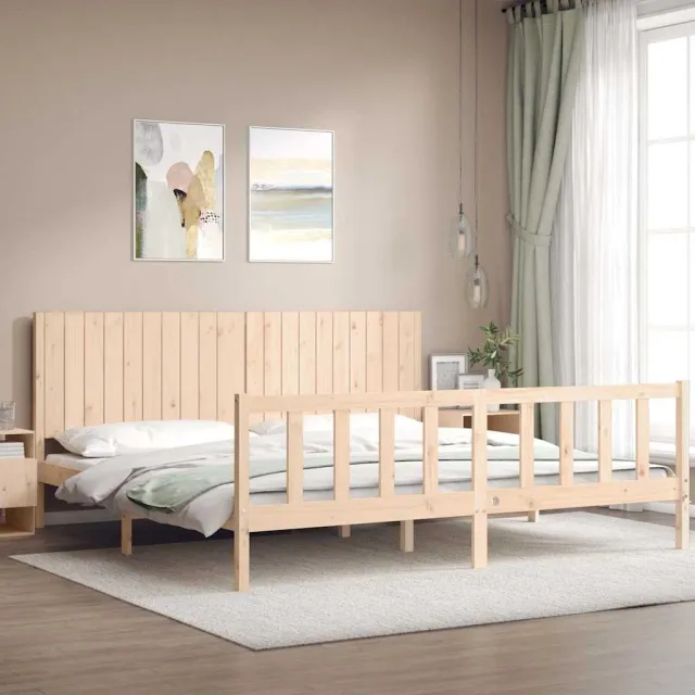 Cadre de lit sans matelas 200x200 cm bois massif de pin