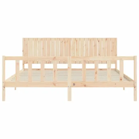 Cadre de lit sans matelas 200x200 cm bois massif de pin
