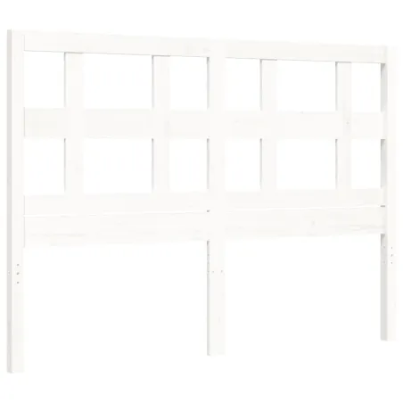 Cadre de lit sans matelas blanc 140x190 cm bois de pin massif