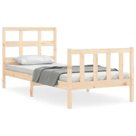 Cadre de lit sans matelas 90x200 cm bois de pin massif 2
