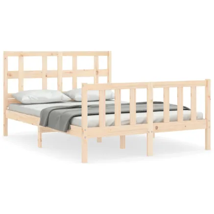 Cadre de lit sans matelas 120x200 cm bois de pin massif 2