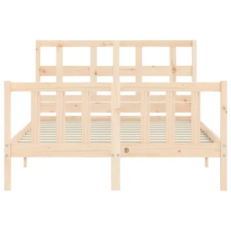 Cadre de lit sans matelas 120x200 cm bois de pin massif