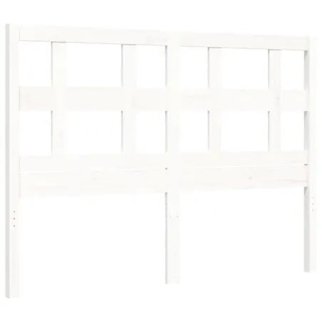 Cadre de lit sans matelas blanc 120x200 cm bois de pin massif