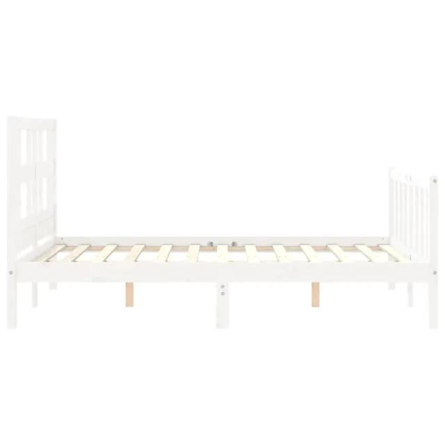 Cadre de lit sans matelas blanc 140x200 cm bois de pin massif