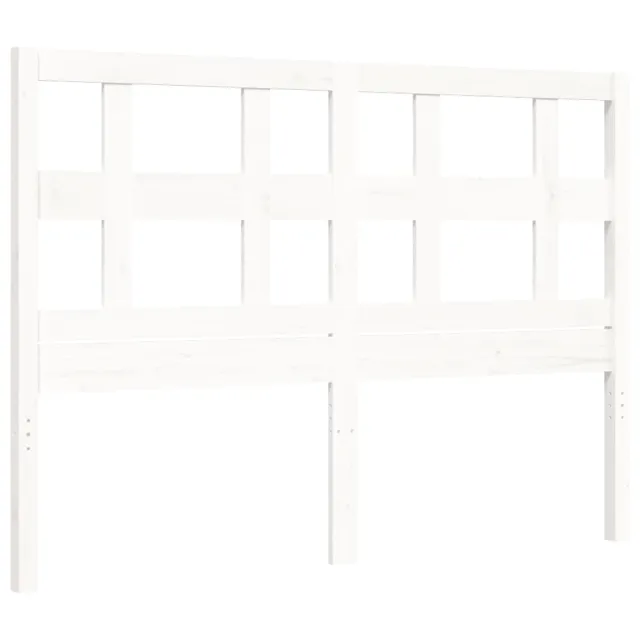 Cadre de lit sans matelas blanc 140x200 cm bois de pin massif