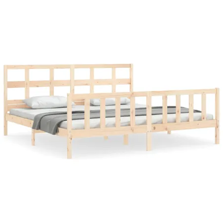 Cadre de lit sans matelas 200x200 cm bois massif de pin