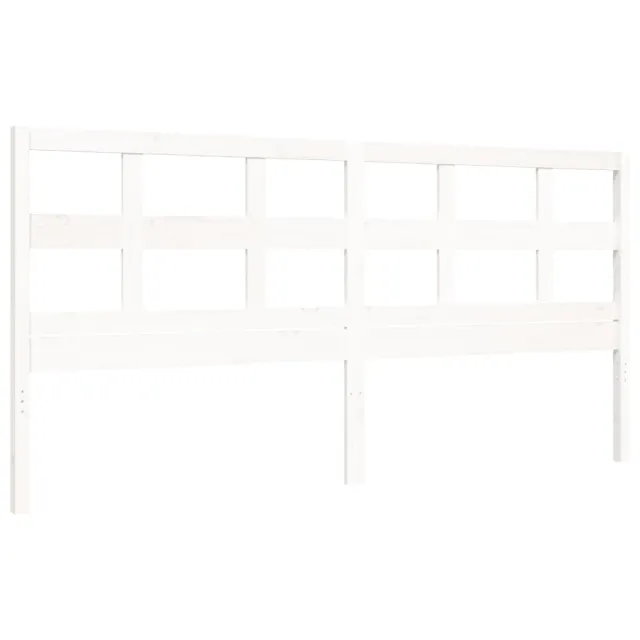 Cadre de lit sans matelas blanc 200x200 cm bois massif de pin