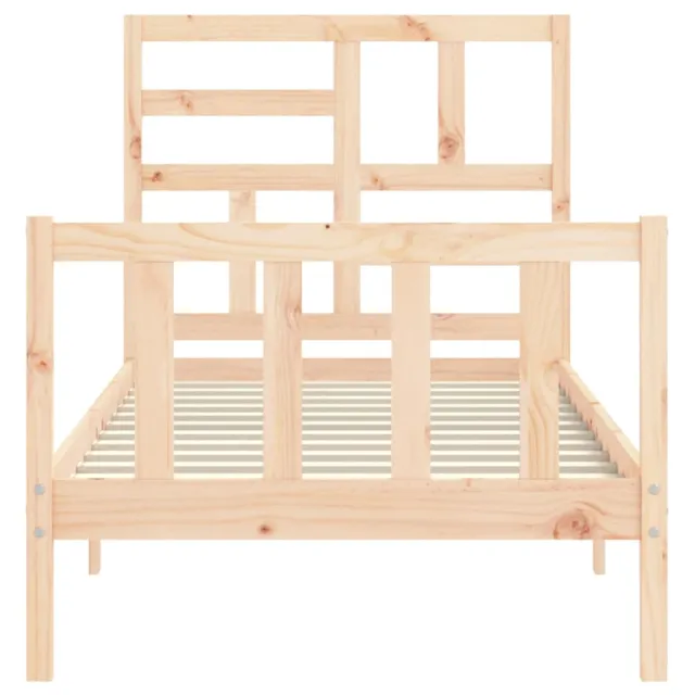 Cadre de lit sans matelas bois de pin massif