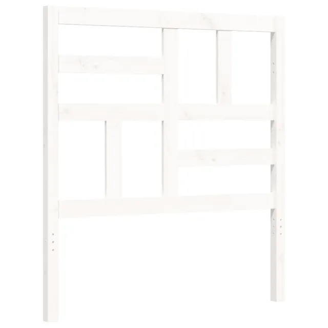 Cadre de lit sans matelas blanc bois de pin massif
