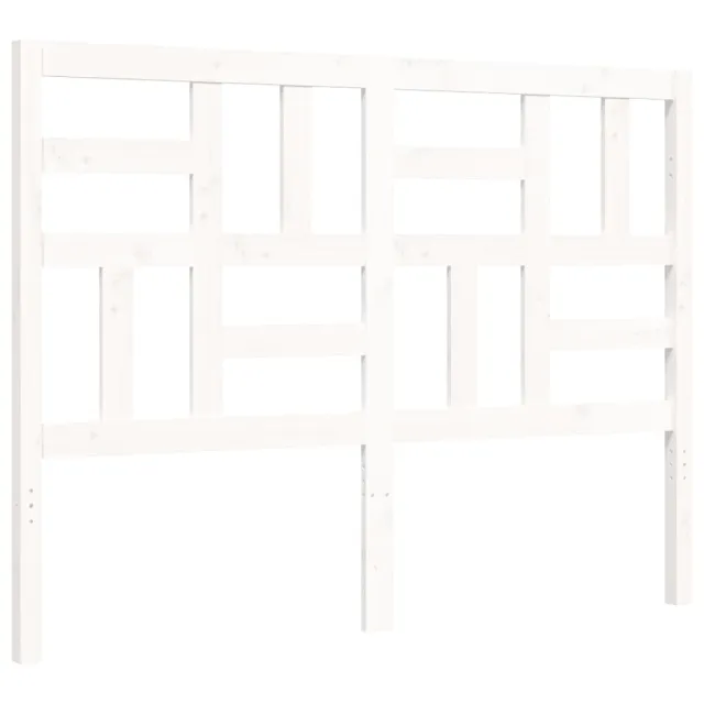 Cadre de lit sans matelas blanc bois de pin massif