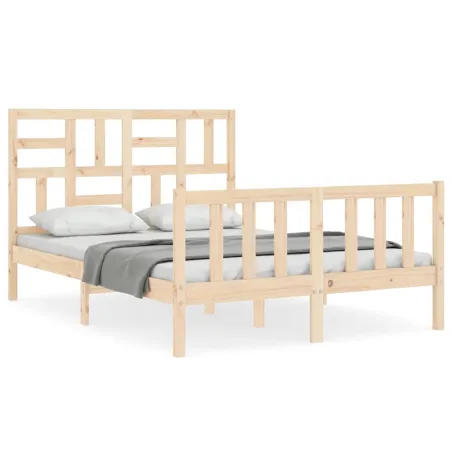 Cadre de lit sans matelas 140x190 cm bois de pin massif