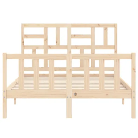 Cadre de lit sans matelas 140x190 cm bois de pin massif