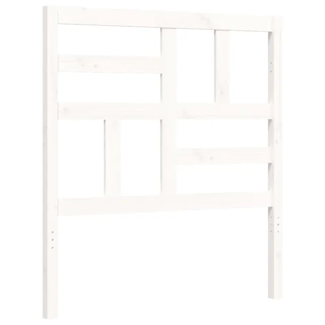 Cadre de lit sans matelas blanc 90x200 cm bois de pin massif