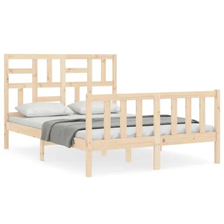 Cadre de lit sans matelas 120x200 cm bois de pin massif 2
