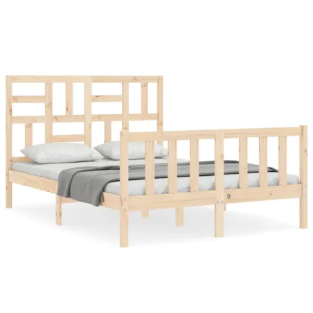 Cadre de lit sans matelas 140x200 cm bois massif de pin