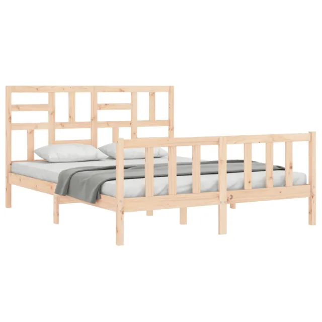 Cadre de lit sans matelas 160x200 cm bois massif de pin