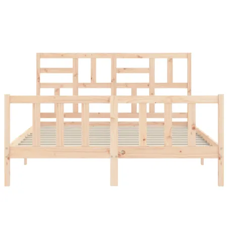 Cadre de lit sans matelas 160x200 cm bois massif de pin