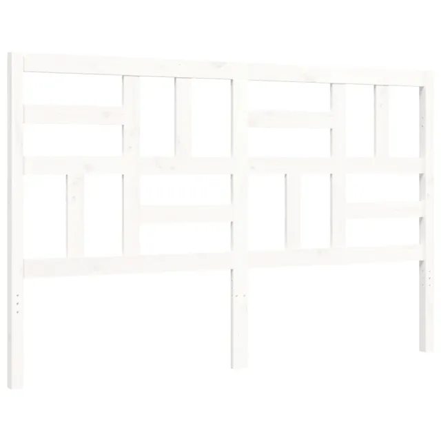 Cadre de lit sans matelas blanc 160x200 cm bois de pin massif