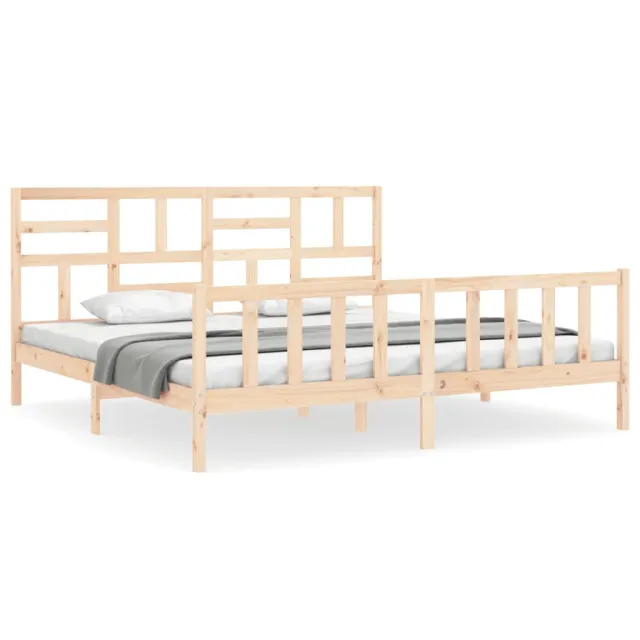 Cadre de lit sans matelas bois massif de pin