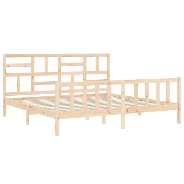 Cadre de lit sans matelas bois massif de pin