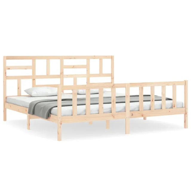 Cadre de lit sans matelas 200x200 cm bois massif de pin
