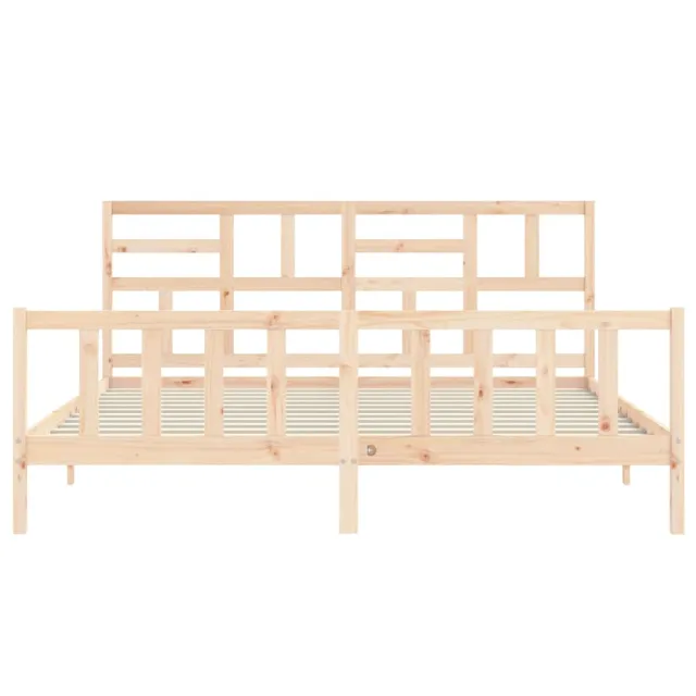 Cadre de lit sans matelas 200x200 cm bois massif de pin