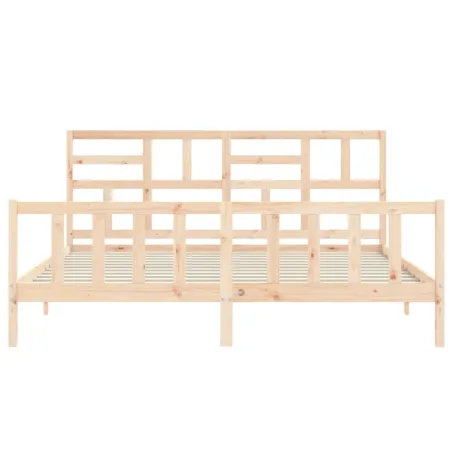 Cadre de lit sans matelas 200x200 cm bois massif de pin