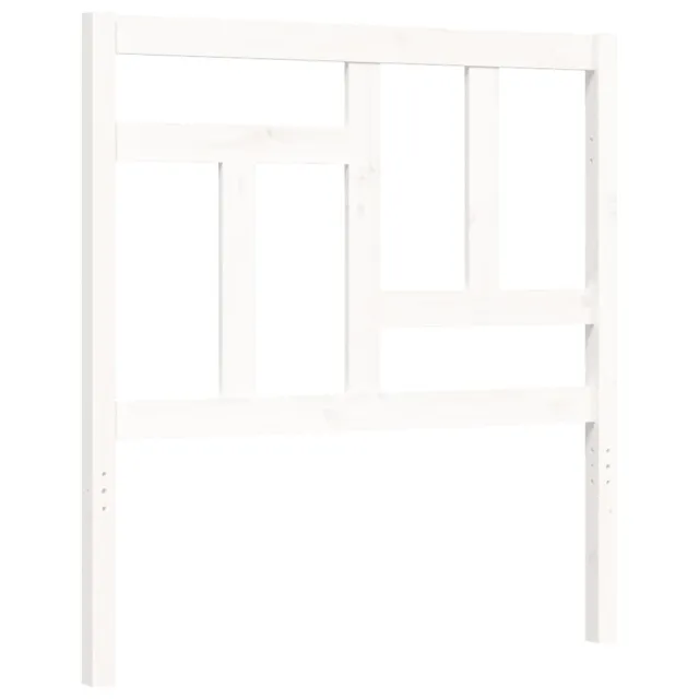 Cadre de lit sans matelas blanc bois de pin massif