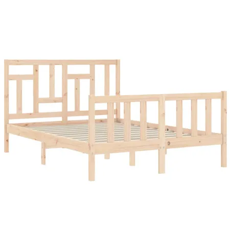 Cadre de lit sans matelas bois de pin massif