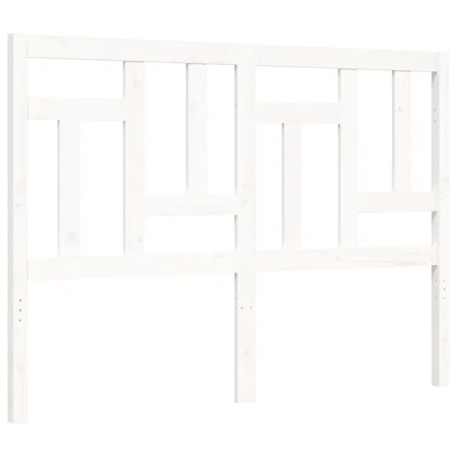 Cadre de lit sans matelas blanc bois de pin massif