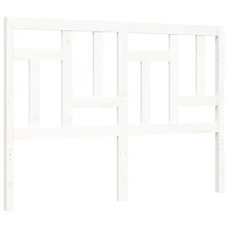 Cadre de lit sans matelas blanc bois de pin massif