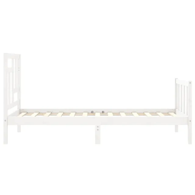 Cadre de lit sans matelas blanc 90x200 cm bois de pin massif