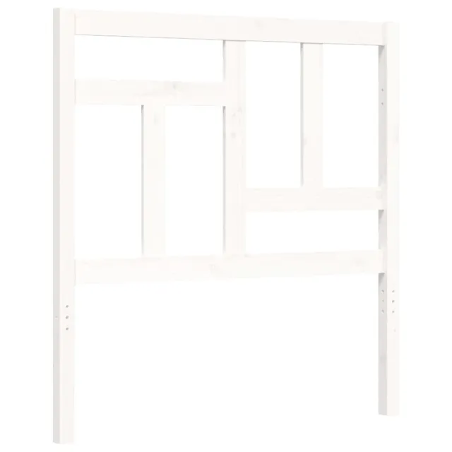 Cadre de lit sans matelas blanc 90x200 cm bois de pin massif