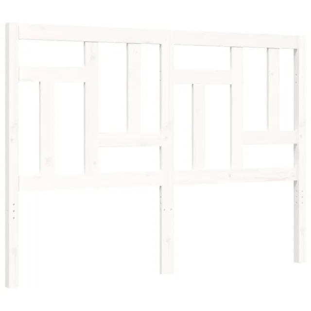 Cadre de lit sans matelas blanc 120x200 cm bois de pin massif