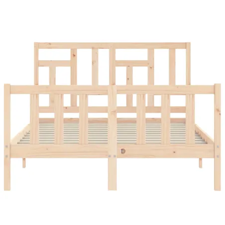 Cadre de lit sans matelas 140x200 cm bois massif de pin