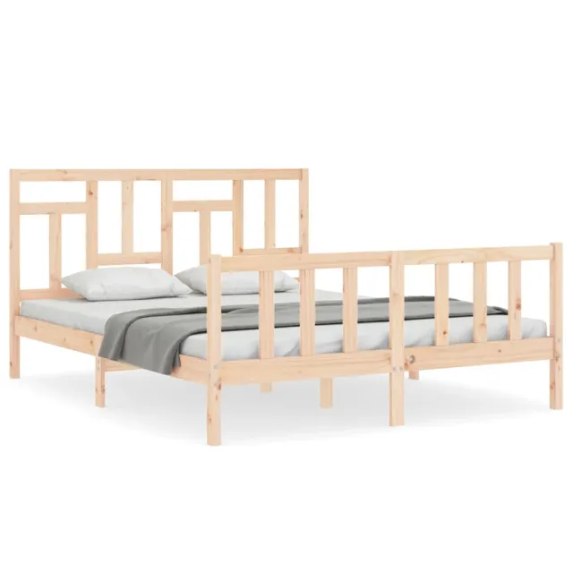 Cadre de lit sans matelas 160x200 cm bois massif de pin