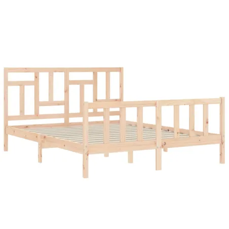 Cadre de lit sans matelas 160x200 cm bois massif de pin