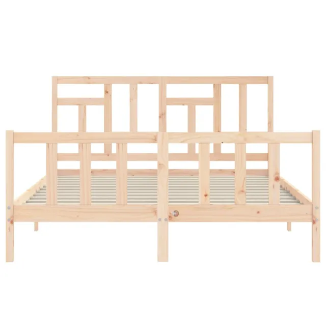 Cadre de lit sans matelas 160x200 cm bois massif de pin