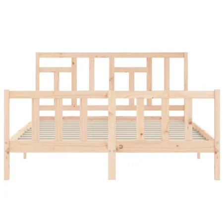 Cadre de lit sans matelas 160x200 cm bois massif de pin