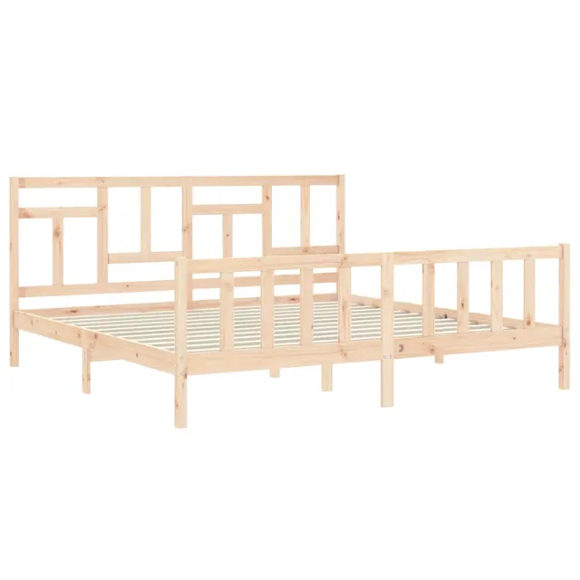Cadre de lit sans matelas 200x200 cm bois massif de pin