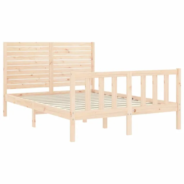 Cadre de lit sans matelas bois de pin massif