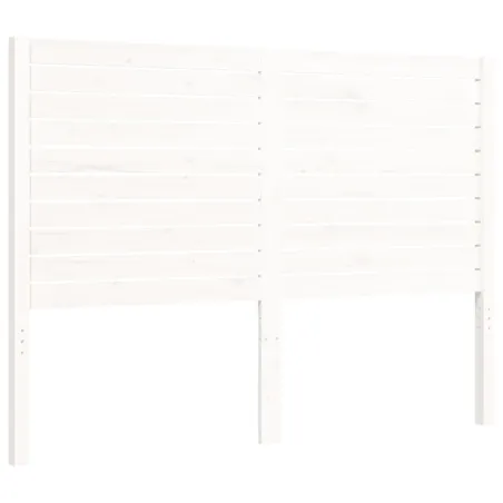 Cadre de lit sans matelas blanc bois de pin massif