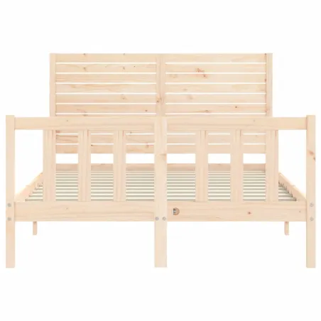 Cadre de lit sans matelas 140x190 cm bois de pin massif