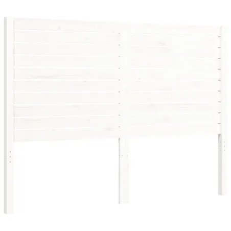 Cadre de lit sans matelas blanc 140x190 cm bois de pin massif