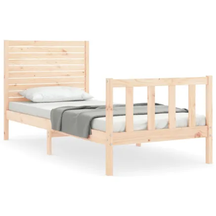 Cadre de lit sans matelas 90x200 cm bois de pin massif 2