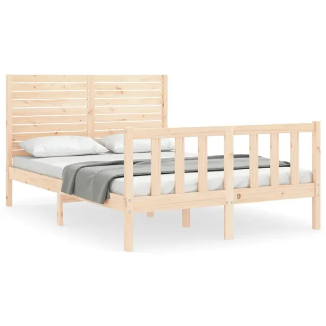 Cadre de lit sans matelas 140x200 cm bois massif de pin