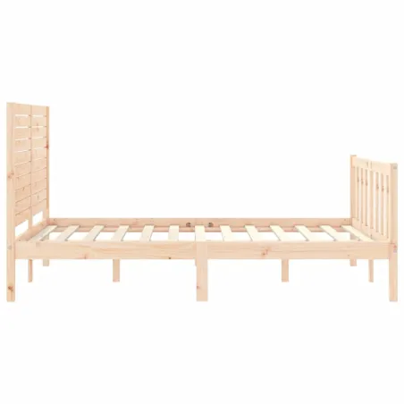 Cadre de lit sans matelas 140x200 cm bois massif de pin